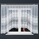 Dekorační krátká vzorovaná záclona na žabky JOANNA 160 bílá 400x160 cm MyBestHome – Zboží Mobilmania
