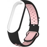 Xiaomi Mi Band 5/6/7 EF náhradní náramek s kovovým zapínáním Černorůžová MBSCZ-7EF06 – Hledejceny.cz