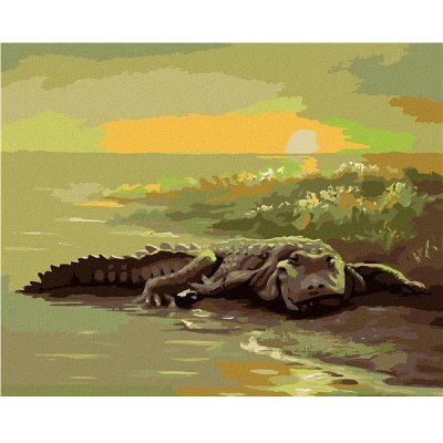 ZUTY Malování podle čísel ALIGÁTOR U VODY D. RUSTY RUST 40 x 50 cm Rámování vypnuté plátno na rám – Zboží Mobilmania