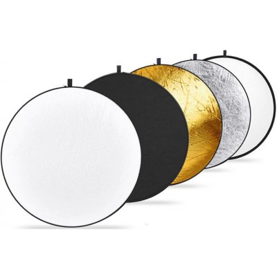 K&F Concept K&F 5 in 1 Reflectors 43"/110cm Folding Multi-Disc Belt Bag-Translucent, Silver, Gold, White and Black – Sleviste.cz