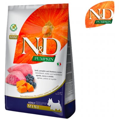 N&D Pumpkin Dog Adult Mini Grain Free Lamb & Blueberry 7 kg – Sleviste.cz