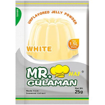 Mr. Hat Gulaman Želatina v prášku bílá 25 g – Zbozi.Blesk.cz