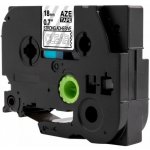 Kompatibilní páska s Brother TZ-S145 / TZe-S145, 18mm x 8m, extr.adh. bílý tisk / průhledný podklad – Zboží Živě