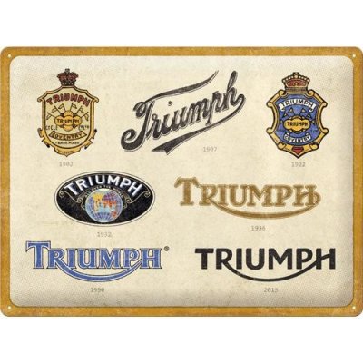 Nostalgic Art Plechová Cedule Triumph Logo Evolution – Zboží Mobilmania