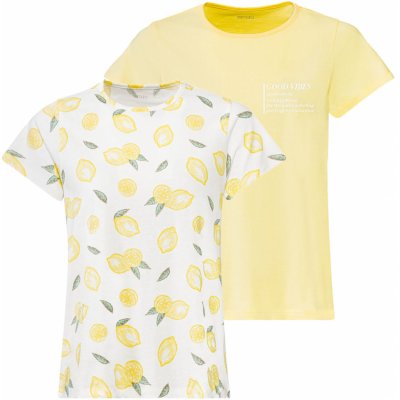 ESMARA Dámské triko, 2 kusy žlutá/bílá – Zboží Mobilmania