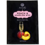 Secret Play Peach & Sparkling Wine Massage Oil Sachet 10 ml – Zboží Dáma
