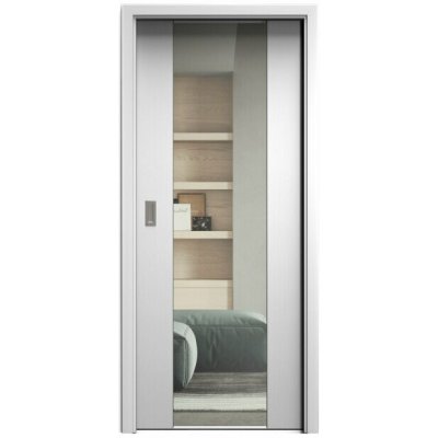 Sapeli Harmonie Komfort M40 posuvné bílá pór 80 x 210 cm Čiré sklo – Hledejceny.cz