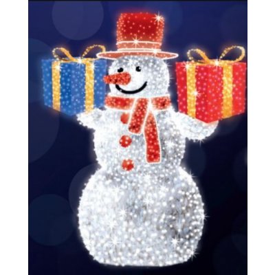 Polamp POL-0977M-G 3D dekorace Sněhulák s dárky 250 x 185 cm – Hledejceny.cz