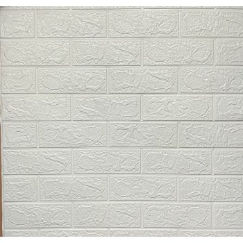 Grace 3D pěnový obkladový samolepicí panel na zeď PB3501 bílá cihla 70 x 77 cm / samolepicí stěnové obkladové panely