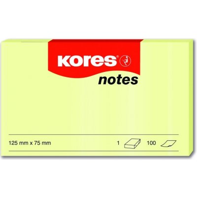 Bloček samolepicí žlutý 125x75 mm Kores / 100 listů – Hledejceny.cz