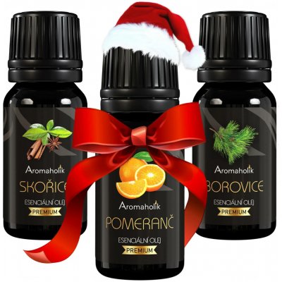 Aromaholik esenicální olej Vánoční sada Pomeranč, Skořice, Borovice 3 x 10 ml – Hledejceny.cz