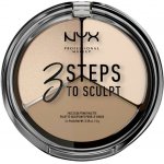 NYX Professional Makeup 3 Steps To Sculpt konturovací paletka 01 Fair 15 g – Zboží Dáma