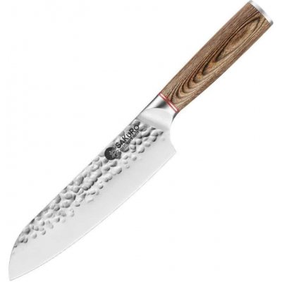 Santoku SaKuRo Japonský nůž z nerezové oceli Pakka-B 17,8 cm – Hledejceny.cz