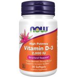 Now Foods Vitamín D3 2000 iu 30 kapslí – Hledejceny.cz
