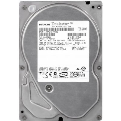 Hitachi DeskStar P7K500 400GB SATA 3,5", HDP725040GLA360