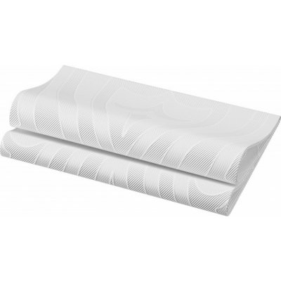 Duni Ubrousek Dunilin Elegance Lily 40 cm x 40 cm bílý 10 ks - bílé ubrousky na slavnostní svatební tabuli – Hledejceny.cz