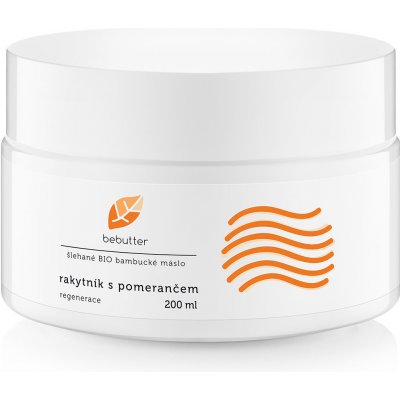 Bebutter šlehané BIO Bambucké máslo Rakytník s pomerančem 200 ml – Zboží Dáma