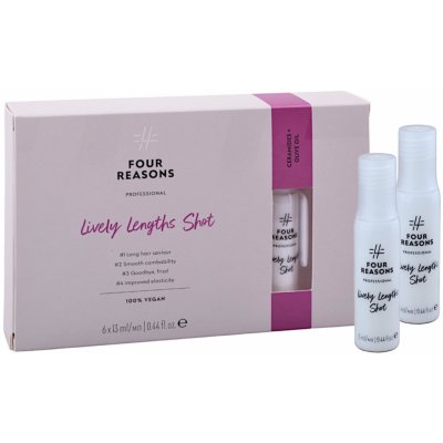 Four Reasons Professional Lively Lengths Shot ampulky pro dlouhé chemicky ošetřené a lámavé vlasy 6 x 13 ml – Hledejceny.cz