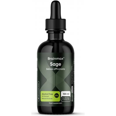 Brainmax Sage Alcohol Free Tincture, 10:1 Extract, 100 ml – Hledejceny.cz