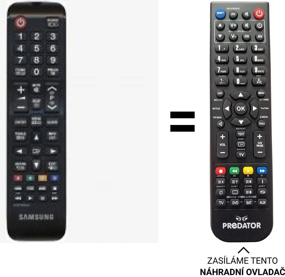 Dálkový ovladač Predátor pro Samsung UE32J4100