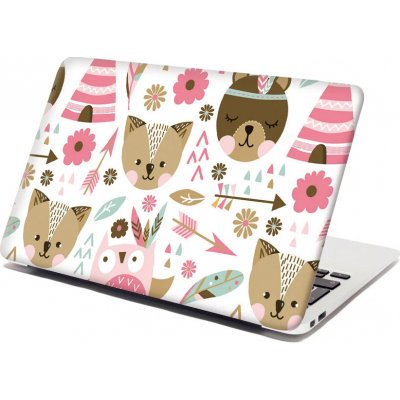 Sablio Samolepka na notebook Lesní zvířátka - 29x20 cm – Zboží Živě