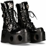 New Rock boty kožené CRUST NEGRO černé – Zboží Dáma