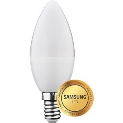 GETI LED žárovka SAMSUNG čip E14 6W C37 bílá přírodní – Zboží Mobilmania