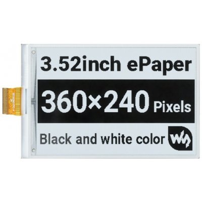 Waveshare 3,52" e-Paper displej bez PCB desky – Sleviste.cz