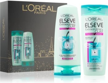 L'Oréal Paris Elseve Extraordinary Clay čistící šampon pro mastné vlasy 250  ml + čistící balzám pro mastné vlasy 200 ml dárková sada od 179 Kč -  Heureka.cz