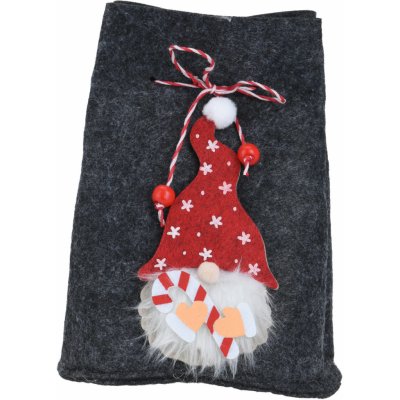Home Styling Collection Vánoční pytel na dárky se skřítkem 12 x 14,5 cm barva šedá – Hledejceny.cz