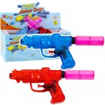LEAN Toys Malá Průhledná Vodní Pistole Dostřel 8m Červená Modrá Mix – Zboží Dáma