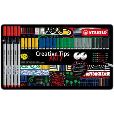 STABILO Kreativní set STABILO Creative Tips CLASSIC 6 různých barev 30 ks sada v plechu – Hledejceny.cz