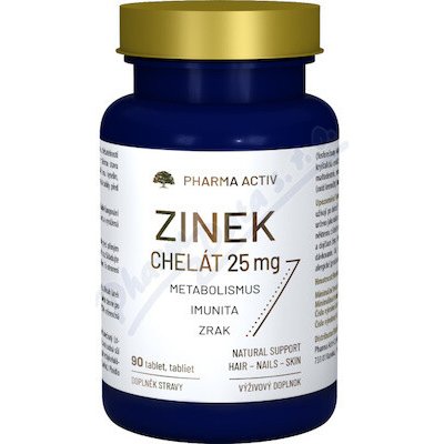 Pharma Activ Czech Zinek chelát 25mg 90 tablet – Hledejceny.cz