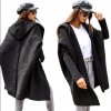 Dámský svetr a pulovr Fashionweek Dámský luxusní pletený kabát cardigan s kapucí BETI Černá