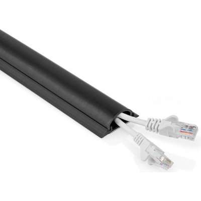 Nedis Kabelová lišta pro kabely do 16 mm PVC 1.5 m černá CMDT4516BK1500 – Zboží Živě