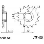 JT Sprockets JTF 409-16 | Zboží Auto