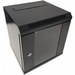 NetRack Nástěnná racková skříň 10 , 6U, 300 mm, Netrack S-Line, černá, skleněné dveře – Hledejceny.cz