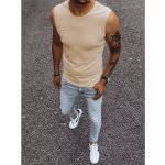 Dstreet pánské tílko bez potisku RX4918 béžové – Zbozi.Blesk.cz