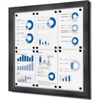 Jansen Display Interiérová uzamykatelná informační vitrína 6 x A4 – Zboží Živě