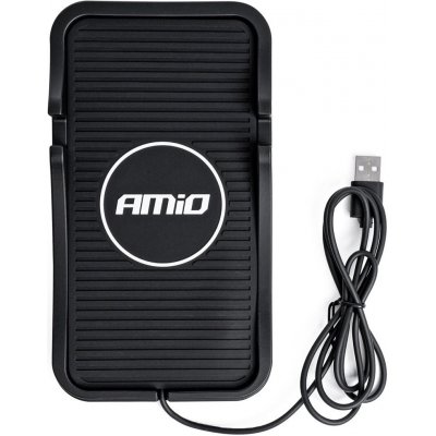 Amio Bezdrátová Qi nabíječka do auta 3.0 15W s USB, 186x103 mm | Zboží Auto
