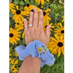 Mušelínová scrunchie s kapsičkou - dámská Barva: Kytičková – Zboží Dáma