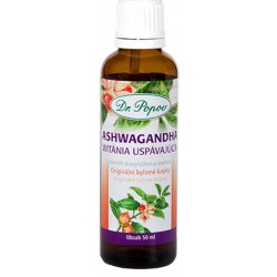 Dr. Popov Ashwagandha Vitánie snodárná originální bylinné kapky pro dobrý spánek duševní zdraví a zmírnění stresu doplněk stravy 50 ml
