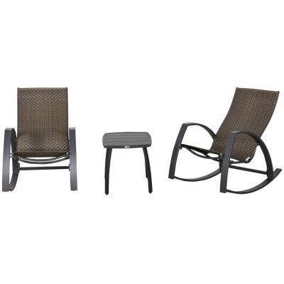 Outsunny Ratanové houpací křeslo Bistro Set 3 Piece Hnědá – Hledejceny.cz