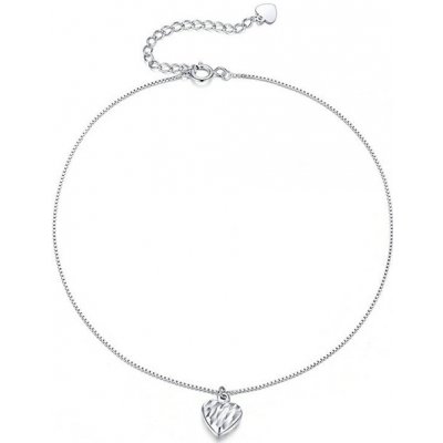 P&J Jewellery Stříbrný náramek na nohu srdíčko FSB8 – Zboží Dáma