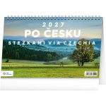 NOTIQUE stolní Po Česku stezkami Via Czechia 23,1 × 14,5 cm 2027 – Zboží Mobilmania