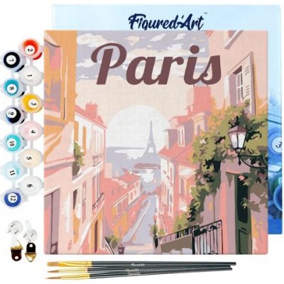 Figured ART Mini malování podle čísel Travel Poster PARIS 20 x 20 cm na rámu – Sleviste.cz