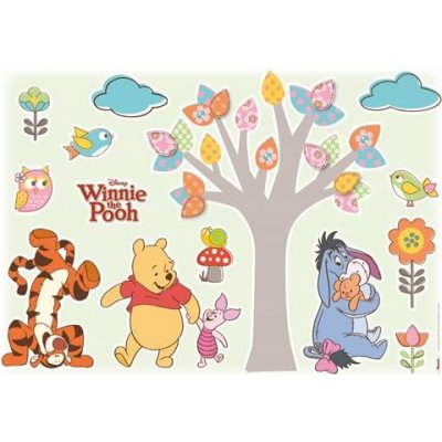 Komar 14014 Samolepky na zeď Disney Medvídek Pú milovníci přírody rozměr 50 cm x 70 cm – Zboží Mobilmania