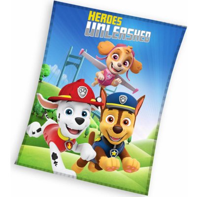Carbotex Dětská mikroplyšová deka Tlapková Patrola Odvážní Hrdinové – Zboží Dáma