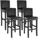 tectake 403511 4 ks dřevěné černá / černá – Zboží Dáma