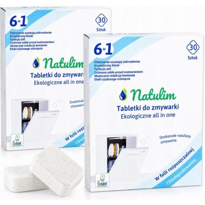 Natulim tablety kostky do myčky ekologické 6 v 1 60 ks – Sleviste.cz